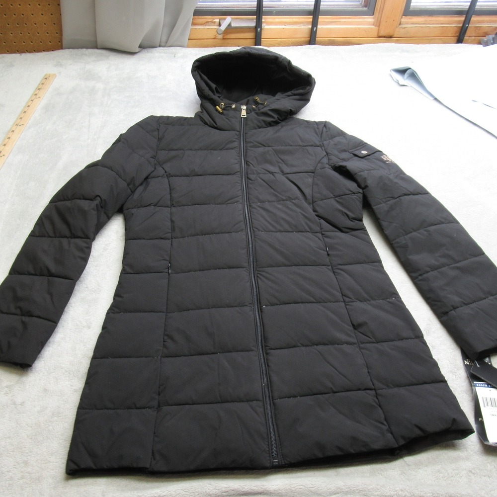 Ralph Lauren Jacket Women Small Black Insulated Lightweight Pack Puffer $190 NWD